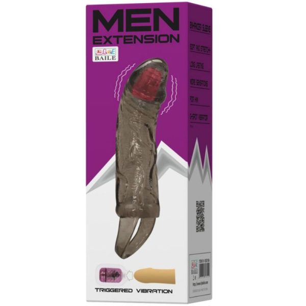 BAILE FUNDA EXTENSORA PENE CON VIBRACION Y STRAP PARA TESTICULOS 13.5 CM - Image 2