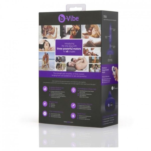 B-VIBE TRIO CONTROL REMOTO PLUG ANAL LILA - Image 8