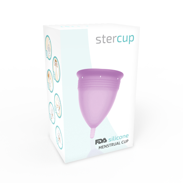 STERCUP MENSTRUAL CUP TAMANHO S COR PURPLE FDA SILICONE - Image 5