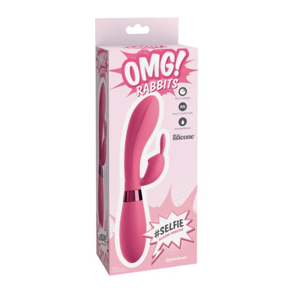 OMG SELFIE SILICONE VIBRATOR COELHO ROSA - Image 2