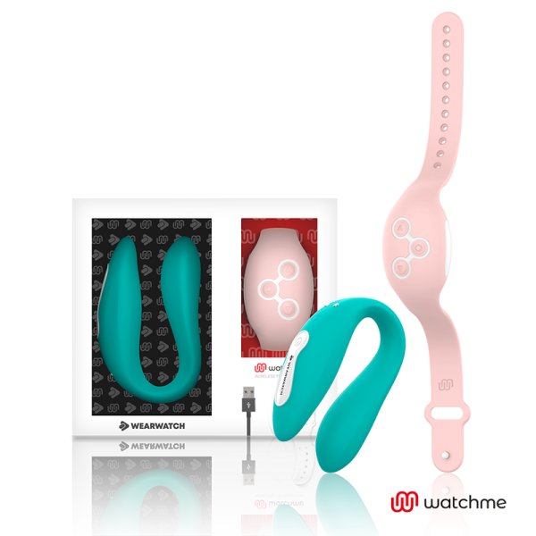 WEARWATCH - VIBRADOR DE TECNOLOGIA DUAL WATCHME ÁGUA DO MAR / ROSA - Image 2