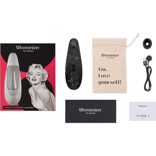 WOMANIZER - MARILYN MONROE CLASSIC 2 CLITORAL STIMULATOR BLACK MARBLE - Image 4