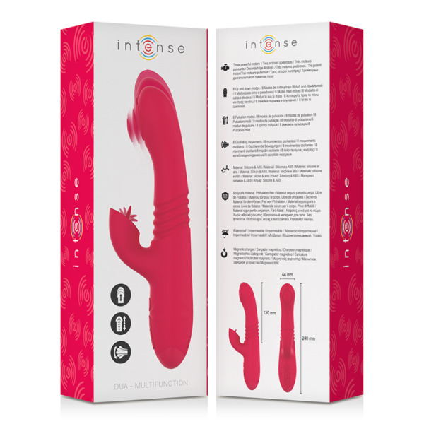 INTENSO - VIBRADOR RECARREGÁVEL MULTIFUNÇÃO DUA PARA CIMA E PARA BAIXO COM LÍNGUA VERMELHA - Image 6