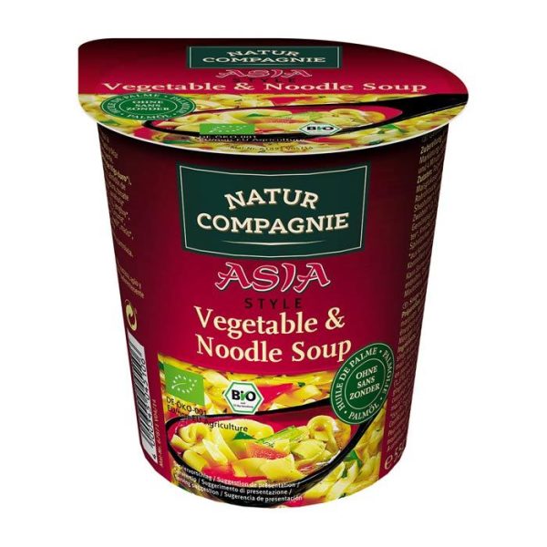 SOPA INST ASIA PASTA Y VERDURAS BIO 55g VASO