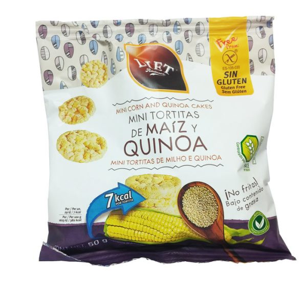MINI TORTITAS DE MAIZ  Y QUINOA SIN GLUTEN 50 GR