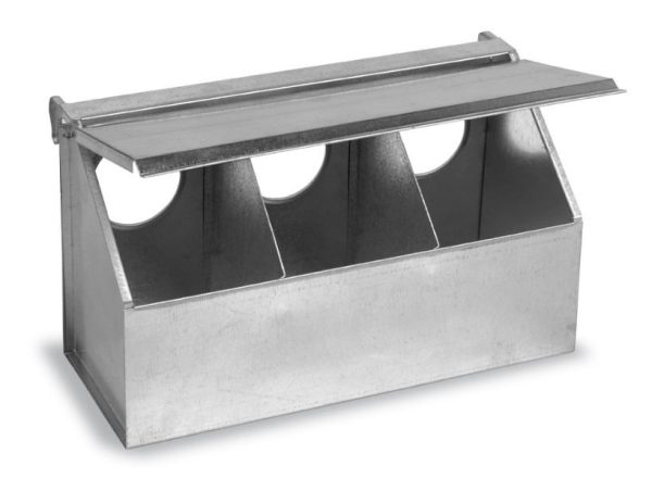 Comedero palomas metalico - 3 huecos