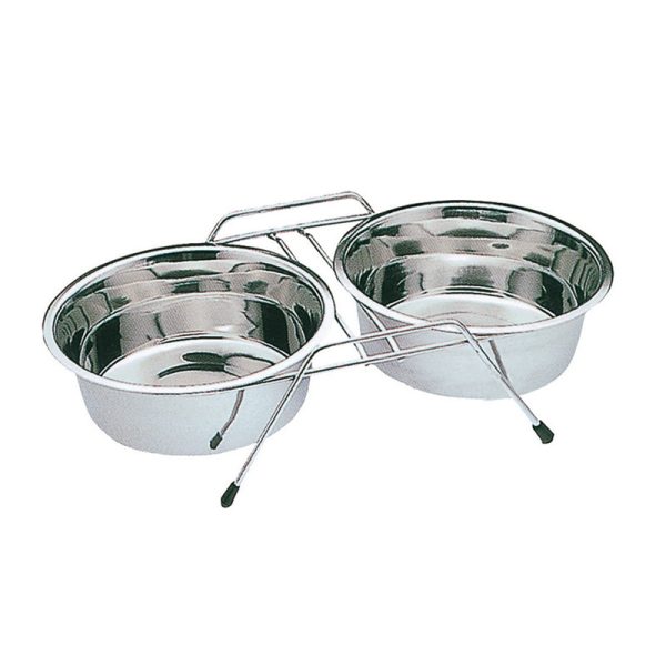 Comedero Doble C/Soporte-3