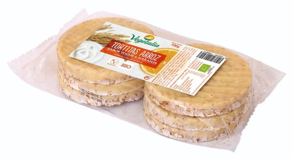 TORTITAS DE ARROZ YOGUR Y NARANJA BIO 100 GR