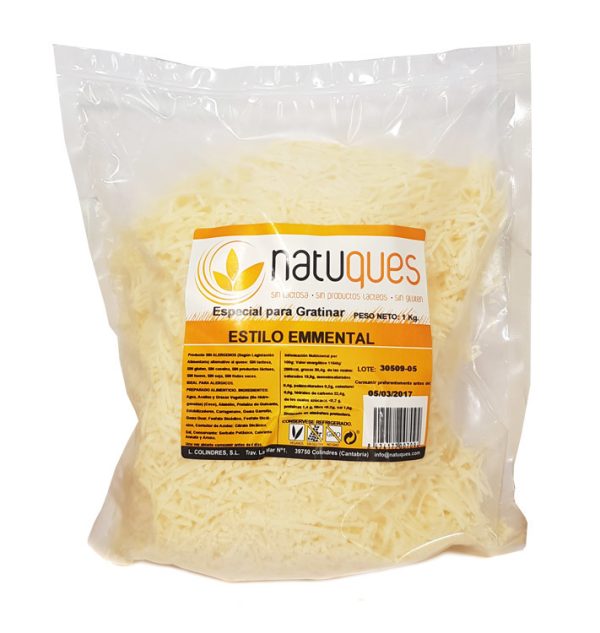 REFRIG QUESO RALLADO FINO ESTILO EMMENTAL 1KG