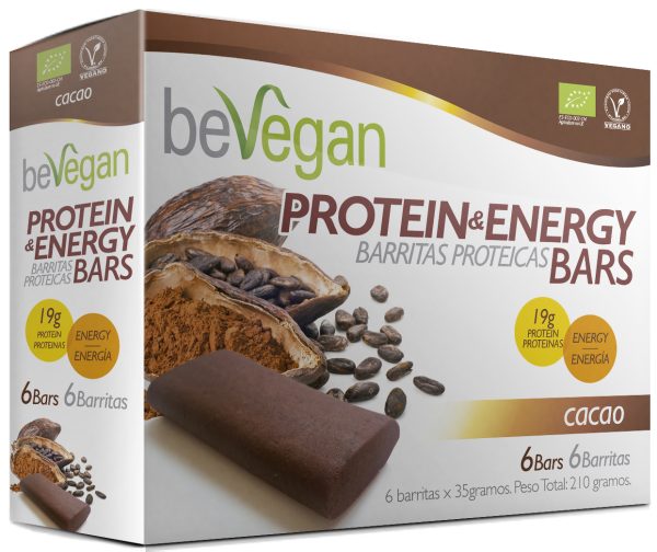 BEVEGAN BARRITAS BIO CACAO PROTEIN ENERGY(6x36 GR)