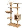 Árvore para gatos c/ postes arranhadores sisal 125 cm bege - Image 2