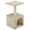 Árvore para gatos c/ postes arranhadores sisal 55 cm bege - Image 2