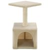 Árvore para gatos c/ postes arranhadores sisal 55 cm bege - Image 3