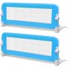 Barra de segurança para cama de criança 2 pcs 102x42 cm azul - Image 2