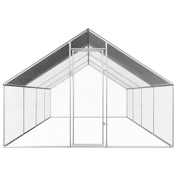 Galinheiro exterior em aço galvanizado 2,75x8x1,92 m - Image 2