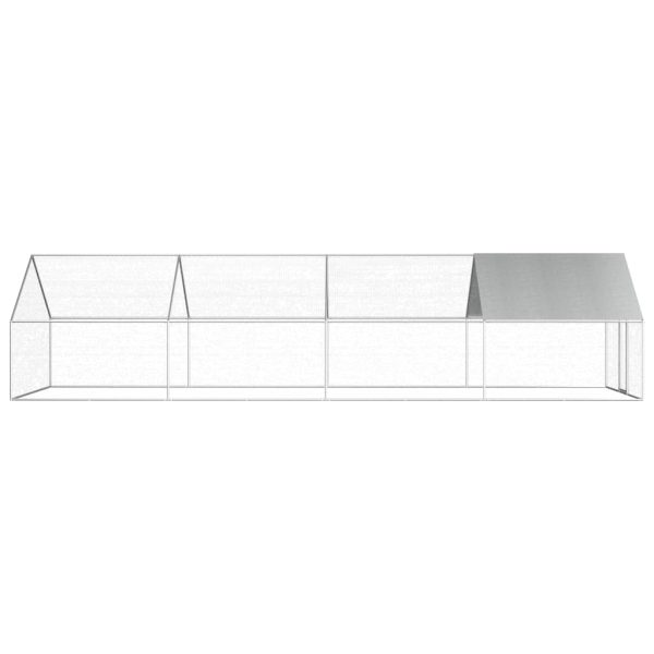 Galinheiro exterior em aço galvanizado 2,75x8x1,92 m - Image 3