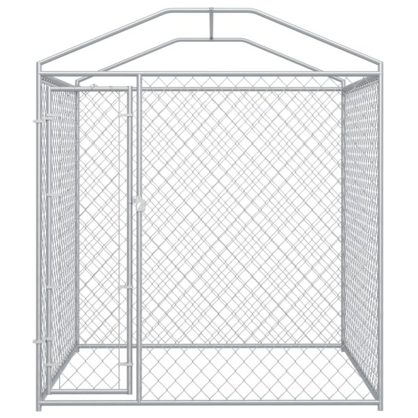 Canil de exterior com toldo 193x193x225 cm - Image 3