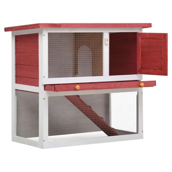 Coelheira de exterior 1 porta madeira vermelho - Image 2