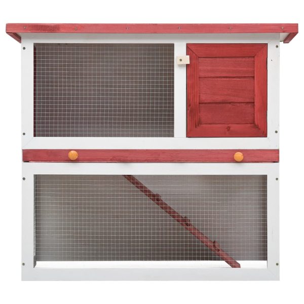Coelheira de exterior 1 porta madeira vermelho - Image 3