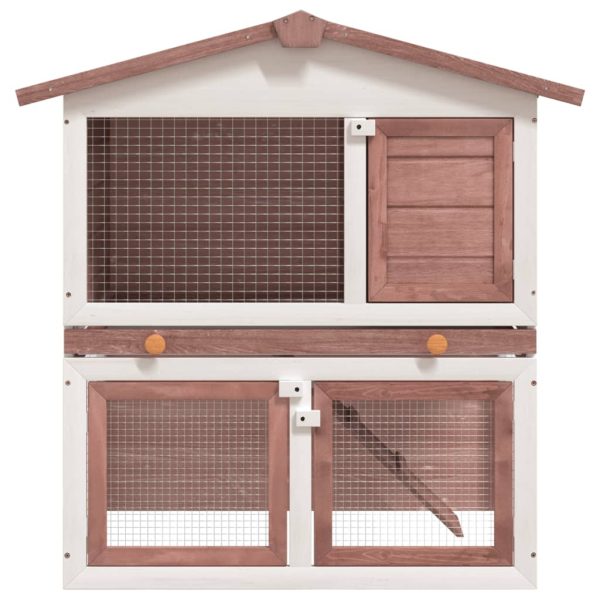 Coelheira de exterior 3 portas madeira castanho - Image 2