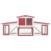 Coelheira exterior grande 204x45x85cm madeira vermelho e branco - Image 3