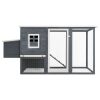 Galinheiro de exterior com gaiola para ovos madeira cinzento - Image 2