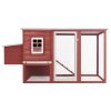 Galinheiro de exterior com gaiola para ovos madeira vermelho - Image 2