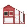 Coelheira 140x63x120 cm madeira abeto maciça vermelho e branco - Image 2