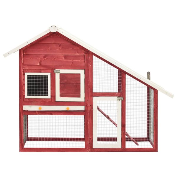 Coelheira 140x63x120 cm madeira abeto maciça vermelho e branco - Image 2