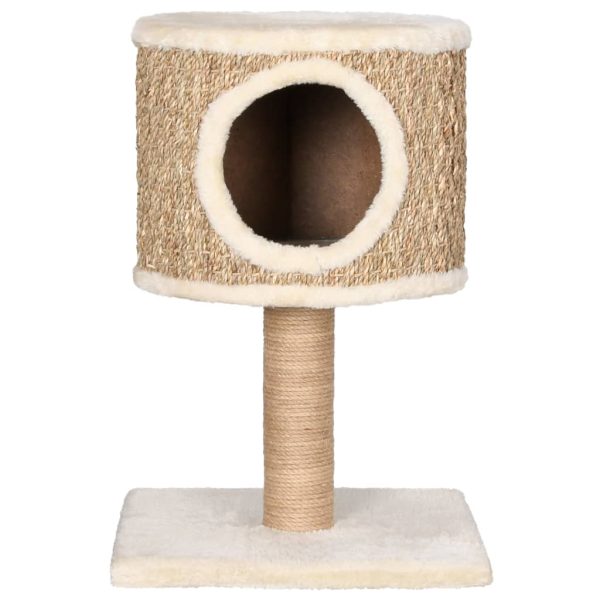 Árvore p/ gatos c/ ninho e poste arranhador 52 cm erva marinha - Image 3