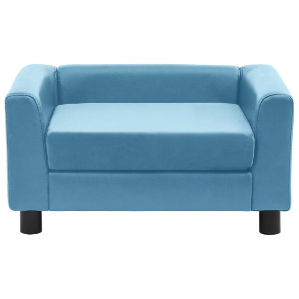 Sofá para cão 60x43x30 cm pelúcia/couro artificial turquesa - Image 3