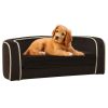 Sofá p/ cães dobrável 73x67x26 cm almofadão de pelúcia castanho - Image 3