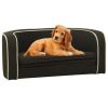 Sofá p/ cães dobrável 76x71x30 cm almofadão linho cinza-escuro - Image 3