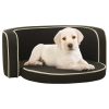 Sofá p/ cães dobrável 76x71x30 cm almofadão linho cinza-escuro
