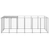 Canil para cães 330x110x110 cm aço prateado - Image 2
