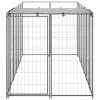 Canil para cães 330x110x110 cm aço prateado - Image 3