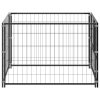 Canil para cães 100x100x70 cm aço preto - Image 3