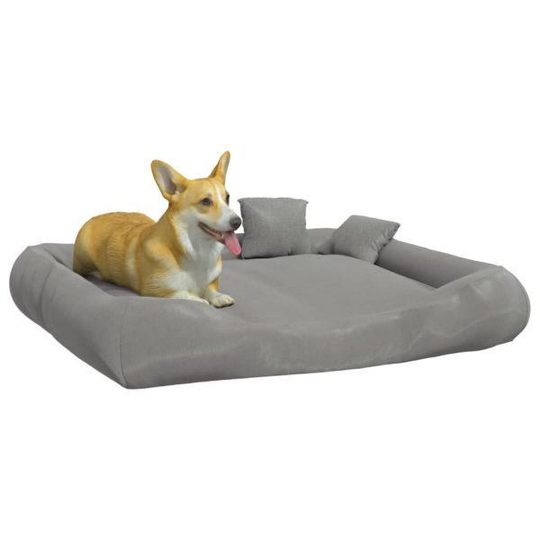 Almofadão p/ cães c/ almofadas 115x100x20cm oxford cinzento - Image 3