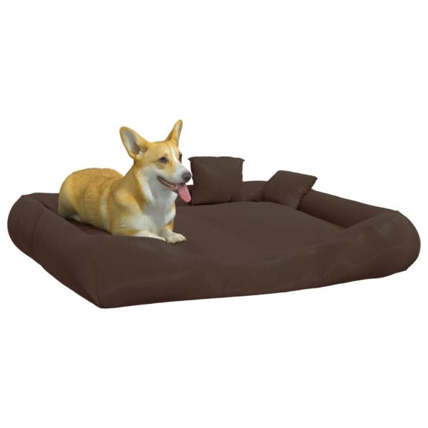 Almofadão p/ cães c/ almofadas 115x100x20cm oxford castanho - Image 3