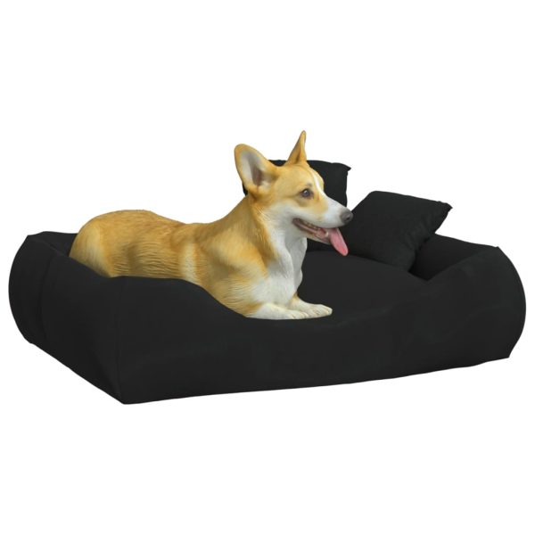 Almofadão p/ cães com almofadas 75x58x18 cm oxford preto - Image 3
