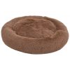Almofadão lavável cães e gatos 70x70x15 cm pelúcia castanho - Image 3