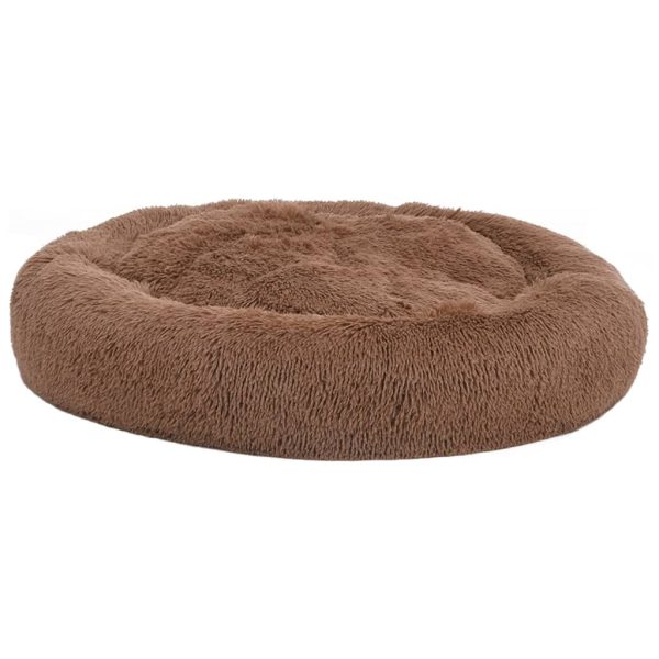 Almofadão lavável p/ cães e gatos 90x90x16 cm pelúcia castanho - Image 3