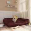 Cama para cães 120x100x27 cm couro artificial castanho