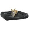 Cama para cães 105x80x25 cm couro artificial preto - Image 3