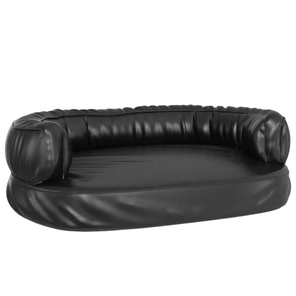 Cama p/ cães espuma ergonómico 60x42cm couro artificial preto - Image 2