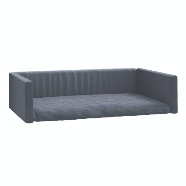 Cama/ninho para bagageira de carro 90x60 cm aspeto linho cinza - Image 2