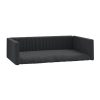 Cama/ninho para bagageira de carro 70x45 cm aspeto linho preto - Image 2