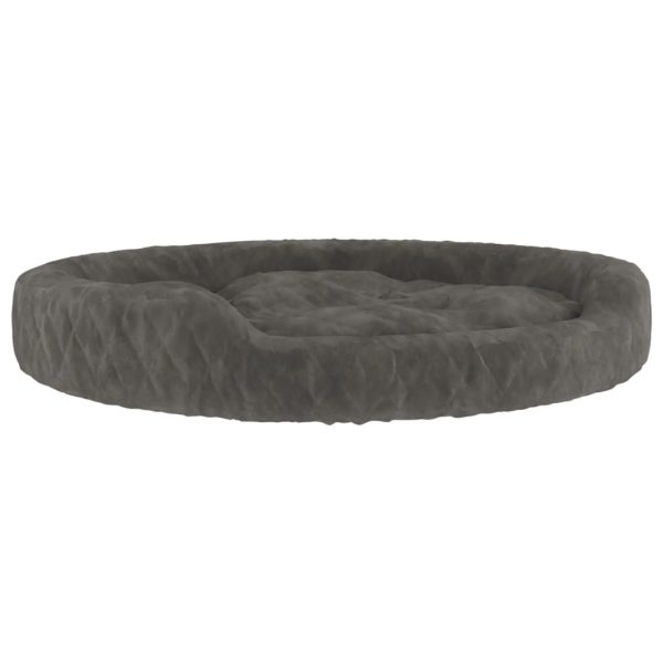 Cama para cães 70x55x23 cm pelúcia cinzento - Image 2