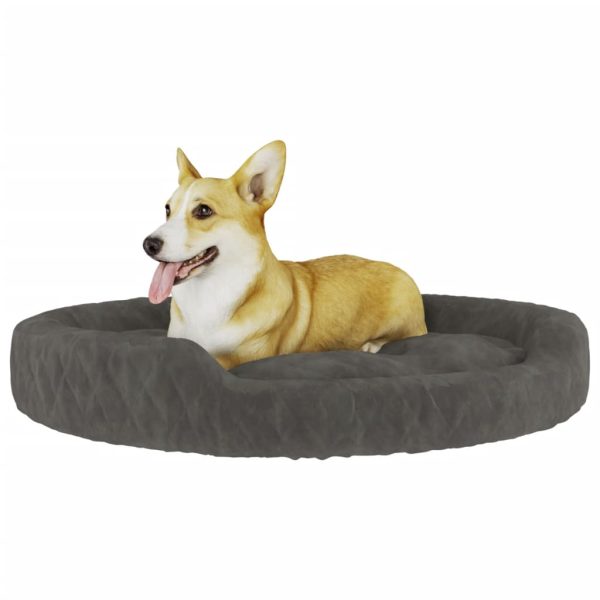 Cama para cães 70x55x23 cm pelúcia cinzento - Image 3