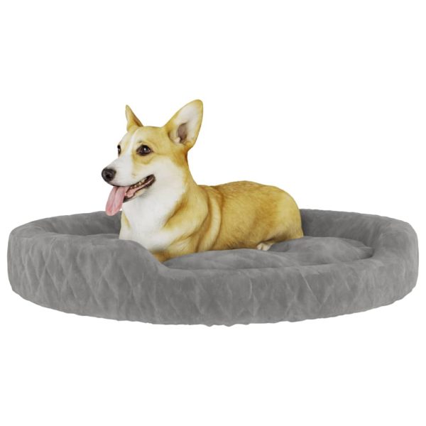 Cama para cães 90x70x23 cm pelúcia cinzento - Image 3